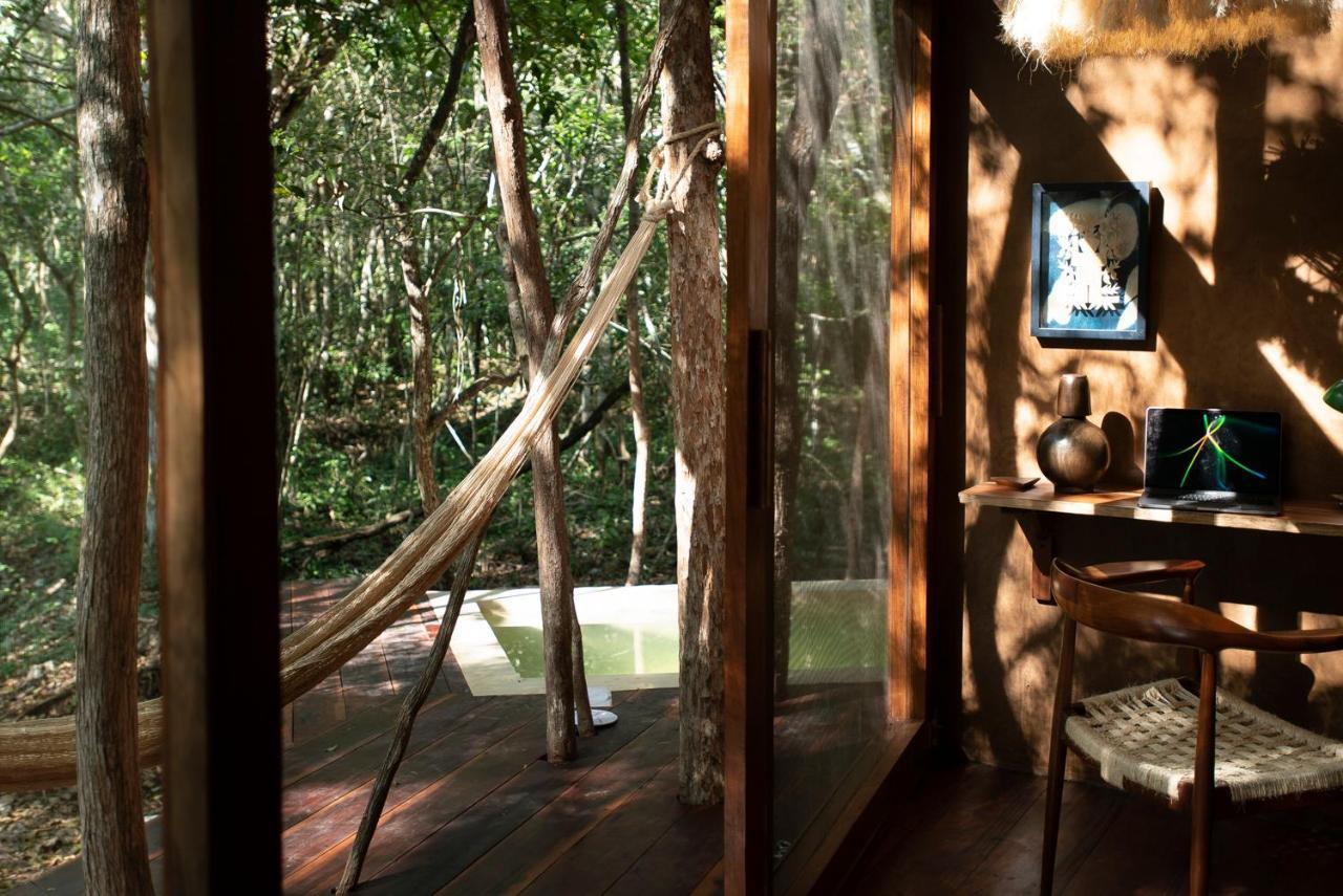Ojo De Arbol, Boutique Cabin In The Real Jungle 图卢姆 外观 照片